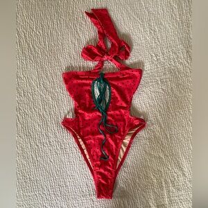 Lucy In The Sky Red Watermelon One Piece Swimsuit